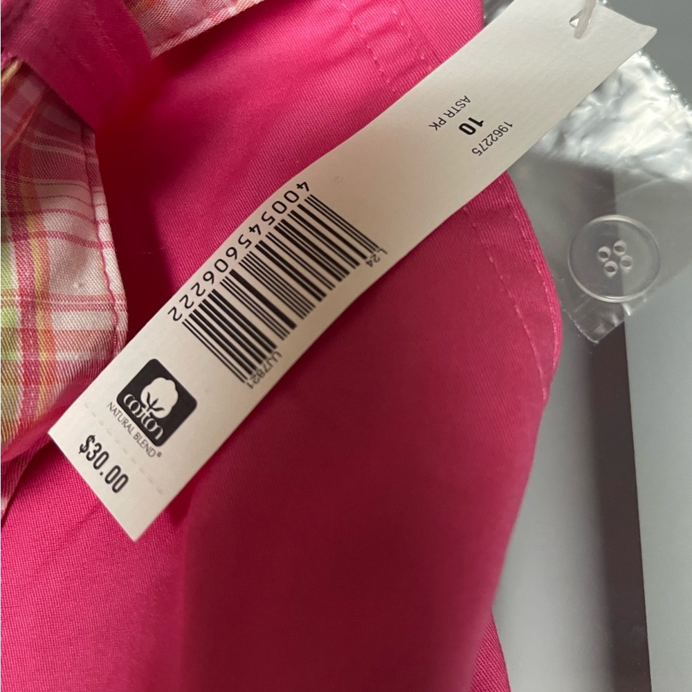 Kim Rogers Hot Pink Women's Shorts with Plaid Trim Belt - Picture 7 of 7
